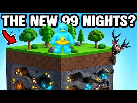 Surviving 99 NIGHTS on ONE CHUNK in ROBLOX...
